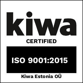 Kiwa certified ISO 9001:2015